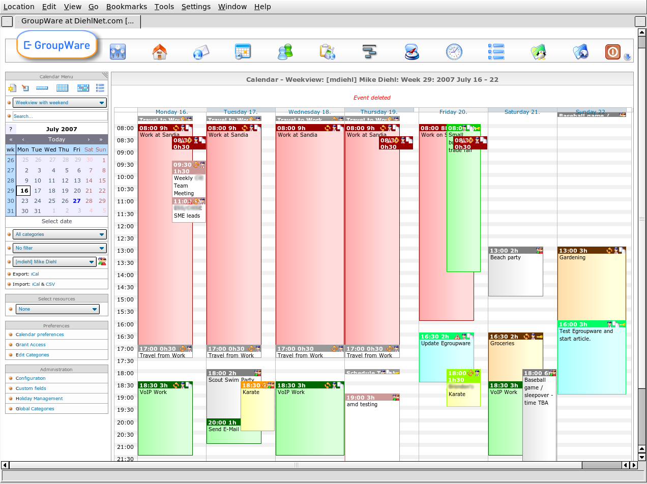 Egroupware 1.8 – Calendario – Android