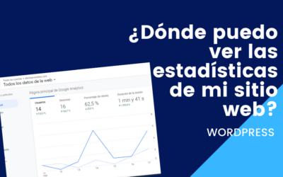 ¿Dónde puedo ver las estadísticas de mi sitio en WordPress?