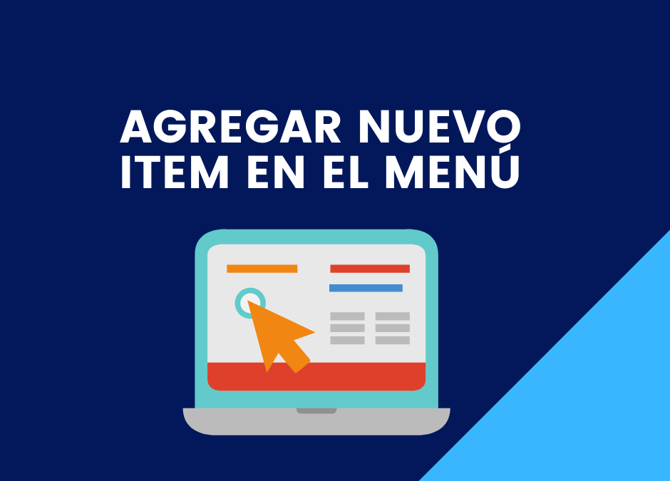 AGREGAR NUEVO ITEM EN EL MENÚ